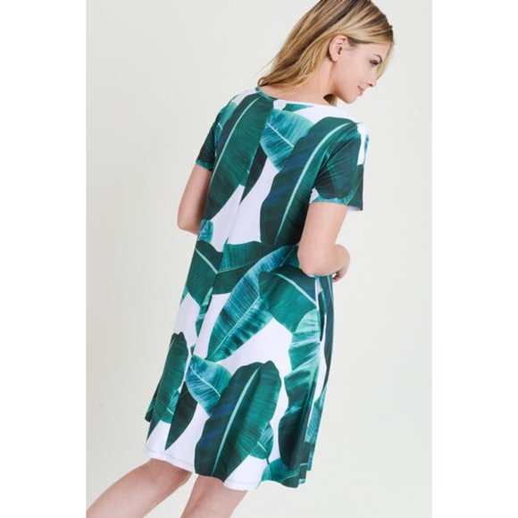 Women's Short Sleeve Summer Floral Soft Dress WHT - Picture 5 of 7